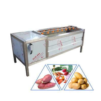 Automatische rolborstel Noten Sojabonen Aardappel Gember Wortels Schillen Machine SGS