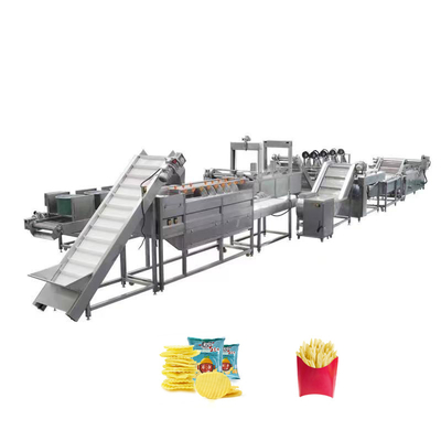 SUS304 Productielijn voor frietjes en chips 1500 kg/h Voor snackverwerking