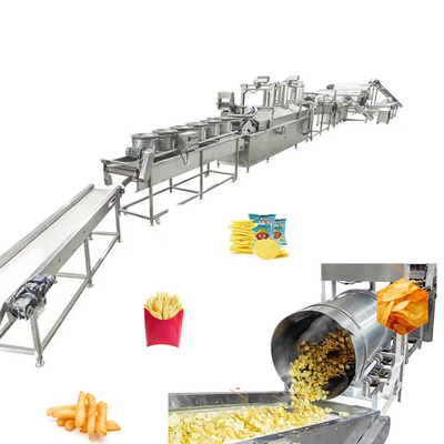 Fries maat 7-20mm Bevroren Fries Productielijn met hoogwaardig materiaal