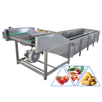 Automatische wortelchilli 1200kg/h groentebubbelwasmachine