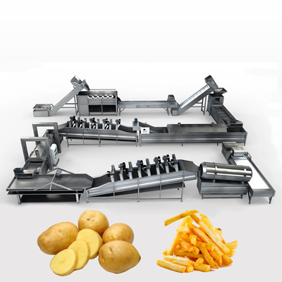 Productielijn voor op maat gemaakte friet 300 kg/h 400 kg/h 1000 kg/h