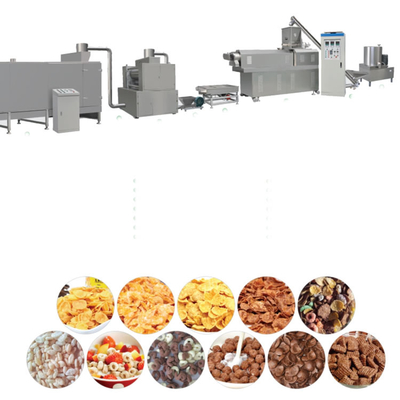 Productielijn voor maïsvlokken van levensmiddelenkwaliteit Snacks Puff Extruder Machine 350 kg/h