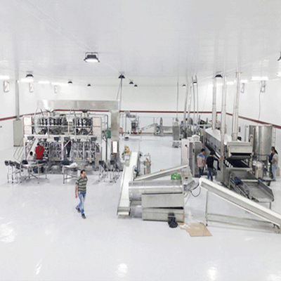 Bevroren SUS304 2000 kg/h automatische chips maken machine