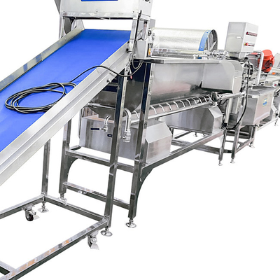 Scallion 1900kg/h Groentenwas- en droogmachine